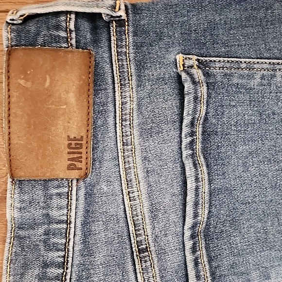 Paige Lennox Slim Fit Blue Denim Jeans Stretch Classic Casual men's size 33 - Picture 8 of 10